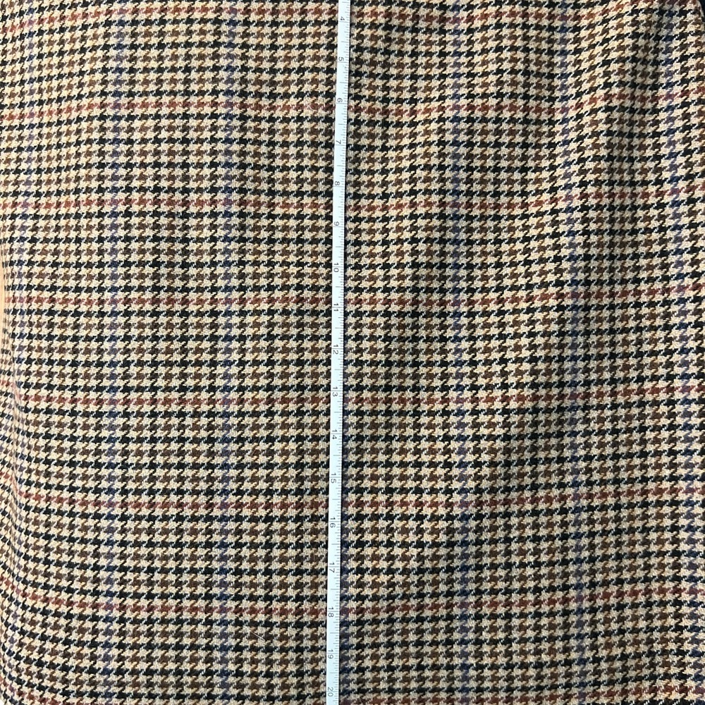 J. Crew Black and Brown Houndstooth A-Line Skirt - Picture 3 of 5